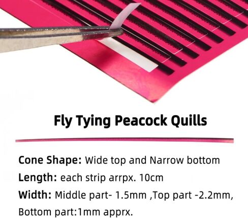 Pack of 1 Sheets Synthetic Peacock Quills Fly Fishing Tying Material for Nymph Bug Shrimp Body Wrap Skin in Saudi Arabia