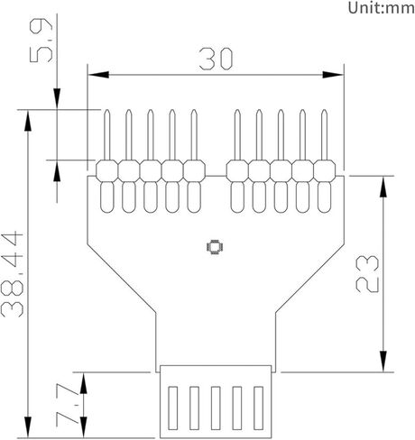 محول رأس USB2.0 مزدوج 9Pin متوافق مع طابعات اللوحات الأم والماسحات الضوئية والأجهزة الخارجية لفاصل رأس لوحات المفاتيح in Kuwait
