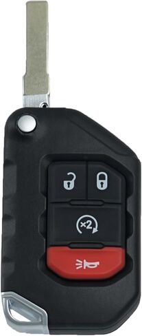 MechanMagic Key Fob استبدال يناسب جيب رانجلر 2018 2019 2020 2021 2022 2023 2024 Gladiator 2019-2025 القرب الذكية دخول بدون مفتاح التحكم عن بعد OHT1130261 68416784AB 68416784AA 433 ميجا هرتز in Kuwait