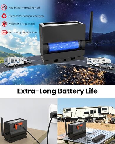 AUTO-VOX Magnetic Wireless Backup Camera Kit, 7.2" 1080P Split-Screen DVR Monitor with Dual Antenna & Night Vision, Includes Solar Panel for Continuous Charging, IP69K Waterproof for RV, Truck, Traile in Kuwait