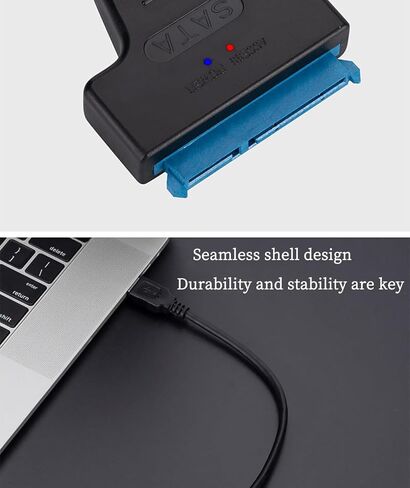 USB 3.0 to SATA Adapter Cable for 2.5"/3.5" HDD/SSD, SATA to USB External Hard Drive Converter, JMS578 Chip, OTG Support, 11.9in in Saudi Arabia