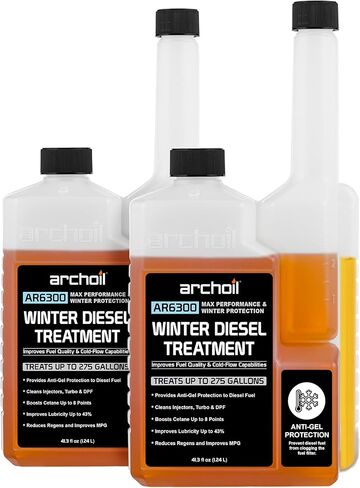 Archoil AR6300 Winter Diesel Treatment - Two Pack - Includes Anti-Gel Protection - Additive for All Diesel Vehicles in Saudi Arabia