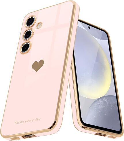 جراب Teageo لهاتف Samsung Galaxy S23 للنساء والبنات لطيف على شكل قلب فاخر وغطاء خلفي ناعم ومرتفع لحماية الكاميرا الكاملة من السيليكون المقاوم للصدمات لهاتف Galaxy S23 5G، لافندر in Kuwait