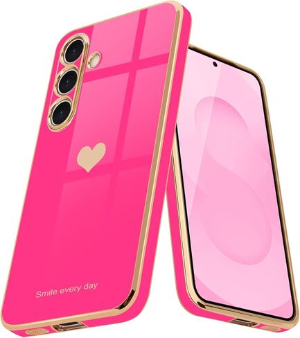 جراب Teageo لهاتف Samsung Galaxy S23 للنساء والبنات لطيف على شكل قلب فاخر وغطاء خلفي ناعم ومرتفع لحماية الكاميرا الكاملة من السيليكون المقاوم للصدمات لهاتف Galaxy S23 5G، لافندر in Kuwait