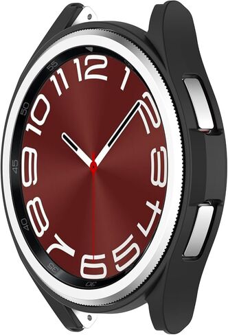 MOTONG Compatible with Samsung Galaxy Watch 6 Classic 47mm TPU Protective Case - TPU Protective Case Cover Shell Compatible with Samsung Galaxy Watch 6 Classic 47mm(TPU Black) in Saudi Arabia