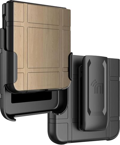 حافظة مع مشبك لهاتف Motorola RAZR Ultra 2025، غطاء صلب نحيف مزخرف بغطاء صلب و[دوار/سقاطة] مجموعة حامل حزام الورك لهاتف Moto XT2551 - تصميم من ألياف الكربون الأسود in Kuwait