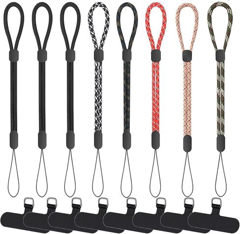 Phone Wrist Strap,Phone Lanyard, 8 Pack Adjustable Wrist Strap with 8 Pack Tether Tab fit All Cell Phones Travel Essentials in Saudi Arabia