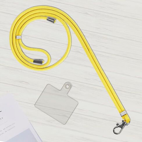 Cell Phone Lanyard Universal for iPhone Phone Full Case, Crossbody Cellphone Lanyards, Around Neck Hanging Necklace Sling, Cross Body Shoulder Strap, Anti-Theft, Hands Free yellow in Saudi Arabia