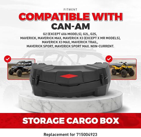 صندوق تخزين صندوق السيارة 86 لتر متوافق مع Can-Am G2، G2L، G2S، Maverick X3، MAX، Trail، Sport MAX استبدال صندوق الشحن الخلفي لـ 715004923 in Saudi Arabia