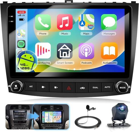 4G+128G Android Car Stereo Radio for Lexus IS250 IS300 IS350 2006-2010, Sellrich 10" 1280*720 In-cell Touch Screen Radio with DSP Wireless Carplay Android Auto BT 5.0 GPS Wifi FM/RDS SWC Backup Camera in Saudi Arabia
