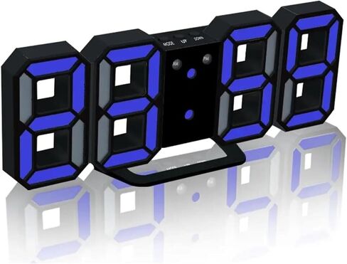 Alarm Clock - 3D Alarm Clock for Wall & Desk, Cute & Modern Decor LED Digital Display Clock for Bedroom & Living Room with Snooze Function in Saudi Arabia