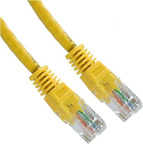3 Pack Lot - 10ft CAT5e Ethernet Network LAN Router Patch Cable Cord Wire Yellow Versatile Universal Cord Durable Reliable Replacement Part Home Appliance Upgrade Maintenance Component in Saudi Arabia