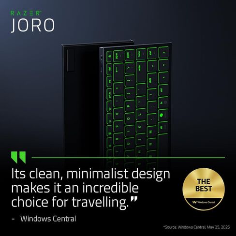 Razer Joro Portable Wireless Gaming Keyboard: Thin, Light, Compact - Chroma RGB - Low Profile Switches - Bluetooth - Long Battery Life - Snap Tap - for PC & Mac Laptops, Steam Deck, Tablet (Renewed) in Saudi Arabia