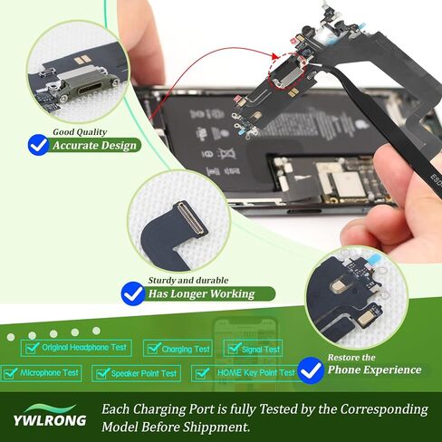 YWLRONG for iPhone 14 Pro Max Charging Port for iPhone 14 Pro Max Dock Connector Replacement USB Charger Board Flex Cable Assembly Accessories with Repair Tools(Gold) in Saudi Arabia