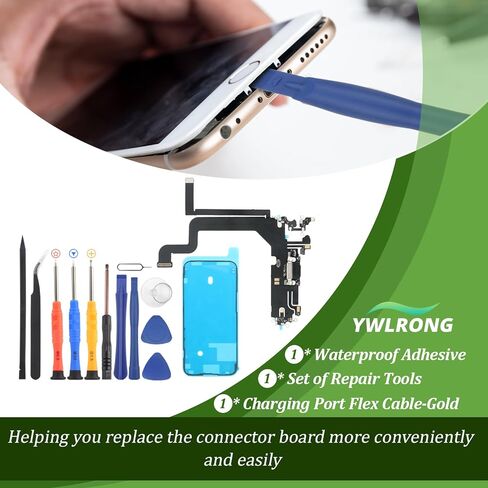 YWLRONG for iPhone 14 Pro Max Charging Port for iPhone 14 Pro Max Dock Connector Replacement USB Charger Board Flex Cable Assembly Accessories with Repair Tools(Gold) in Saudi Arabia