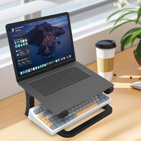 Laptop Stand for Desk, Laptop Riser ABS Detachable Portable Notebook Holder for 10-15.6"Laptops, Computer - Black in Saudi Arabia