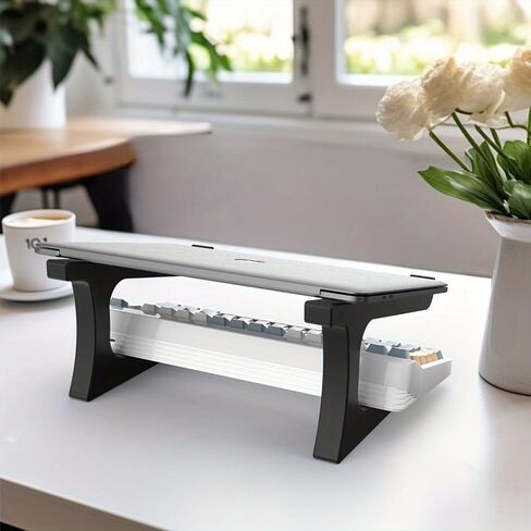 Laptop Stand for Desk, Laptop Riser ABS Detachable Portable Notebook Holder for 10-15.6"Laptops, Computer - Black in Saudi Arabia