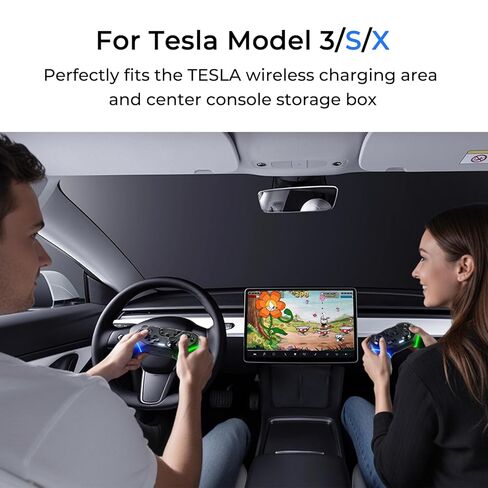 وحدة تحكم Honghao Switch/Switch 2، وحدات تحكم ألعاب لاسلكية احترافية للكمبيوتر الشخصي لطراز Tesla 3/S/X/Cybertruck/Nintendo Switch/PC (أسود) in Kuwait