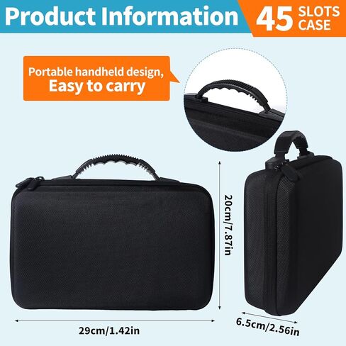 30 Slots Insulin Travel Case Diabetic Insulin Peptide Fridge Carrying Case with Mesh Pocket Fits 10ml Vials, Vial Holder Storage Protector Bag Insulin Cooler for Home Organization (Black, 30 Slots) in Saudi Arabia