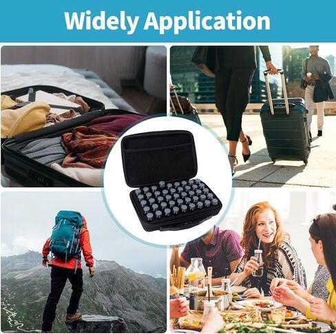 30 Slots Insulin Travel Case Diabetic Insulin Peptide Fridge Carrying Case with Mesh Pocket Fits 10ml Vials, Vial Holder Storage Protector Bag Insulin Cooler for Home Organization (Black, 30 Slots) in Saudi Arabia