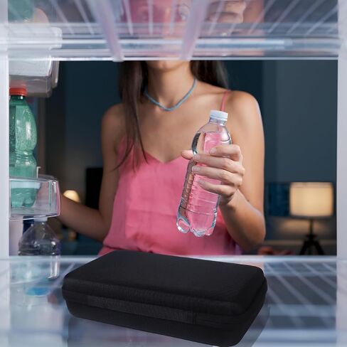 30 Slots Insulin Travel Case Diabetic Insulin Peptide Fridge Carrying Case with Mesh Pocket Fits 10ml Vials, Vial Holder Storage Protector Bag Insulin Cooler for Home Organization (Black, 30 Slots) in Saudi Arabia