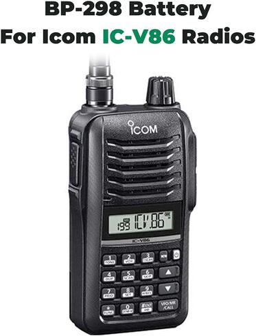 بطارية بديلة 7.2 فولت 2250 مللي أمبير في الساعة BP-298 ليثيوم أيون لبطارية أجهزة الراديو Icom IC-V86 VHF FM مع مشبك حزام in Saudi Arabia