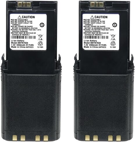 2X 5100mAh High Capacity NNTN7034 IMPRES Replacement Li-ion Battery Compatible for APX6000 APX7000 APX6000XE APX7000XE APX8000XE SRX2200 in Saudi Arabia