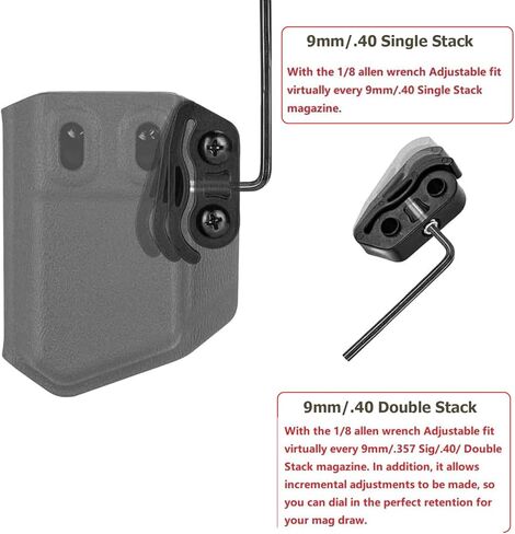 حافظة IWB لليد اليمنى تناسب موديلات Glock 43/43X/43X MOS مع حافظة مسدس السكك الحديدية وحامل عالمي 9 مم/.40 حامل ماج مزدوج/مفرد IWB/OWB حافظات مجلة مخفية in Saudi Arabia