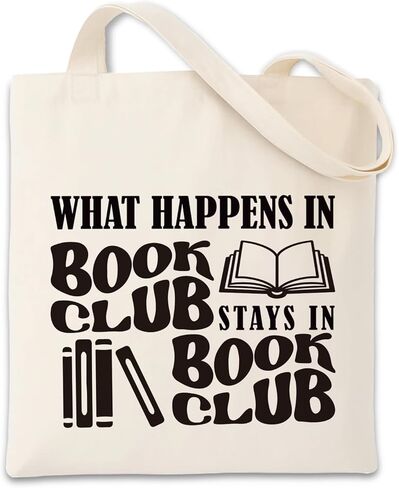 Book Lovers Tote Bag, Book Club Totes, Aesthetic Shopping Grocery Reusable Tote Bag for Reading Accessories, Librarian, Bookish, Readers, Teacher, Library Present in Saudi Arabia