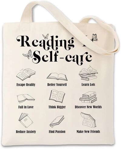 Book Lovers Tote Bag, Book Club Totes, Aesthetic Shopping Grocery Reusable Tote Bag for Reading Accessories, Librarian, Bookish, Readers, Teacher, Library Present in Saudi Arabia