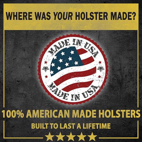 Made in USA - Suede Leather IWB Holster | Fits Glock 17 19 19X 22 26 43 43X 45 | Taurus GC3 | S&W M&P Shield | Canik TP9 Elite | Sig P229 | Plus Similar Sized Handguns | The Ultimate Suede IWB Holster in Saudi Arabia