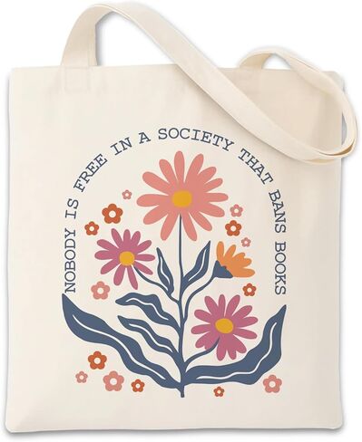Book Lovers Tote Bag, Book Club Totes, Aesthetic Shopping Grocery Reusable Tote Bag for Reading Accessories, Librarian, Bookish, Readers, Teacher, Library Present in Saudi Arabia