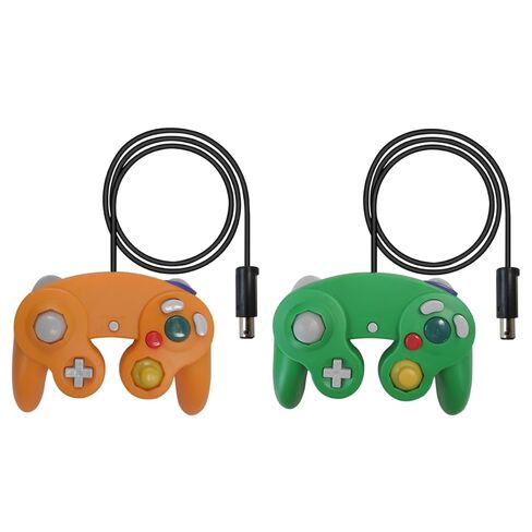 BGEHHCY عبوتان كلاسيكيتان جديدتان لوحدة تحكم NGC لأجهزة Wii/GameCube متعددة اللاعبين - برتقالي وأخضر in Kuwait