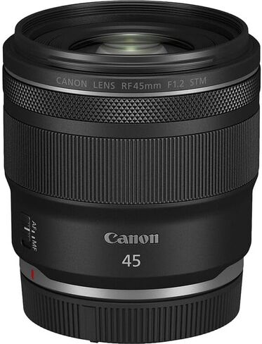 Canon RF 45mm f/1.2 STM Lens | Fast Wide-Aperture Prime with Smooth AF & Low-Light Performance | Great for Portraits, Weddings & Creative Photography (7198C002) + 64GB Memory Card + Camera Bag in Kuwait