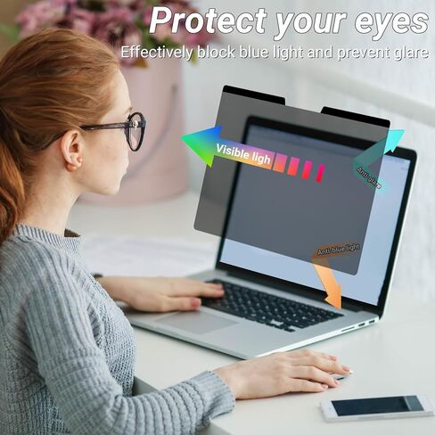 واقي شاشة مغناطيسي للخصوصية من MUBUY-GOL لجهاز MacBook Pro 16 بوصة (2024-2021، M4، M3، M2، M1، Pro، Max) مضاد للتجسس، مضاد للوهج، حماية ضد الضوء الأزرق، وضوح شاشة محسّن وواقي من الخدش in Saudi Arabia