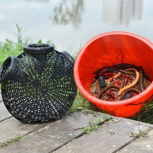 EEL Trap Crab Trap Portable Lobster Bait Fishing Net 12.20X10.62X3.93In Lightweight Breathable Easy Use in Saudi Arabia