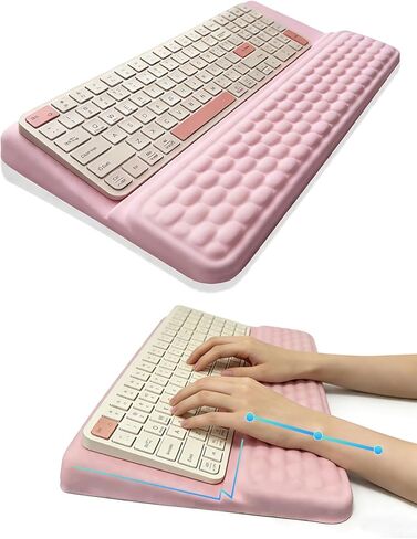 Computer Keyboard Stand with Wrist Rest, Ergonomic All-in-One Keyboard Riser with Palm Support Pad, Non-Slip Desktop Computer Stand for Office Home Gaming Desk (Black) in Saudi Arabia