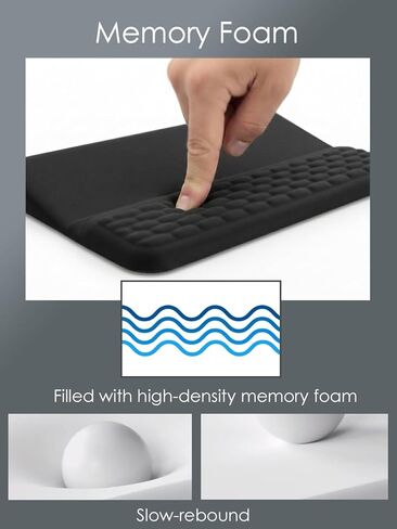 Computer Keyboard Stand with Wrist Rest, Ergonomic All-in-One Keyboard Riser with Palm Support Pad, Non-Slip Desktop Computer Stand for Office Home Gaming Desk (Black) in Saudi Arabia