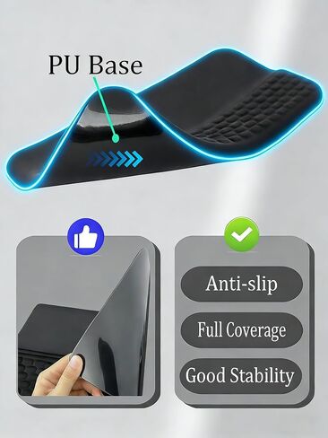 Computer Keyboard Stand with Wrist Rest, Ergonomic All-in-One Keyboard Riser with Palm Support Pad, Non-Slip Desktop Computer Stand for Office Home Gaming Desk (Black) in Saudi Arabia