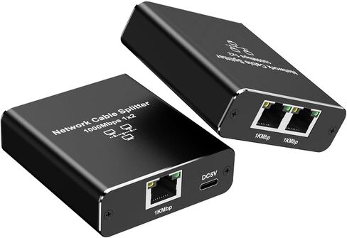 ترقية موزع إيثرنت 1 إلى 3 سرعة عالية 1000 ميجابت في الثانية، شبكة محلية مع كابل طاقة USB، RJ45 لكابل Cat5/5e/6/7/8 جيجابت الإنترنت [3 أجهزة للشبكات في وقت واحد] (مقسم إيثرنت 1 إلى 3) in Kuwait