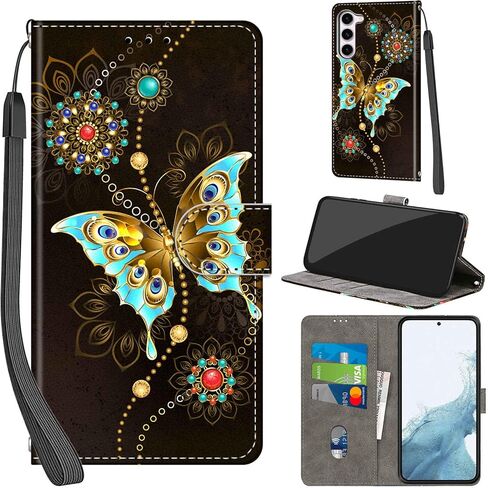 حافظة محفظة لهاتف Samsung Galaxy S23 (لا تناسب s23 Ultra / s23 Plus)، مع [3 فتحات للبطاقات]، غطاء قلاب واقٍ من جلد البولي يوريثان بقفل مغناطيسي مقاوم للصدمات مقاس 6.1 بوصة، وردي وردي in Kuwait