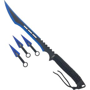 27" Tactical Machete with 3 Fixed Blade Set. Stainless Steel Blade. for Outdoor Camping Cutting Ropes - Branches, Collection, Gift in Saudi Arabia