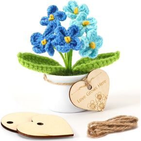 نبات كروشيه محفوظ بوعاء للهالوين - نبات وحش أرجواني مصنوع يدويًا مع فم كبير يلتهم، طاولة مخيفة وديكور مكتب، هدية للأصدقاء والعائلة وزملاء العمل in Kuwait