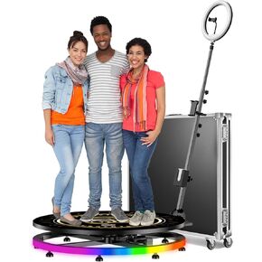 360 Photo Boothwith Ring Light, Free Custom Logo for Parties/Weddings/Events in Kuwait