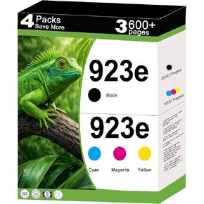 923e Ink Cartridges Combo Pack Replacement for HP 923XL 923 XL Work with OfficeJet 8120, 8122, 8124e, Pro 8135e, 8138e, 8139e, 8130e, 8132e Printers ( Cyan Magenta Yellow Black, 4-Pack, High Yield ) in Kuwait
