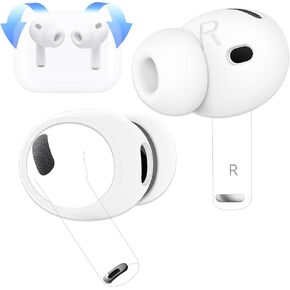 [تناسب الحافظة] زوجان من أطراف الأذن لـ AirPods Pro 3 غطاء سماعات الأذن السيليكون DamonLight Grip [حقيبة تخزين مضافة] [مسجلة ببراءة اختراع أمريكية] متوافقة مع Apple AirPods Pro الجيل الثالث 2025 (صغير) in Kuwait