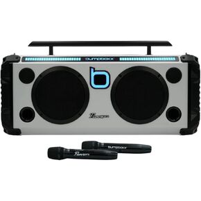 مكبر صوت بلوتوث محمول من Bumpboxx Boombox Flare8 Pro NYC Graffiti | ريترو بومبوكس مع مكبر صوت بلوتوث | بطارية ليثيوم قابلة للشحن | يتضمن 2 ميكروفون لاسلكي وجهاز تحكم عن بعد in Kuwait