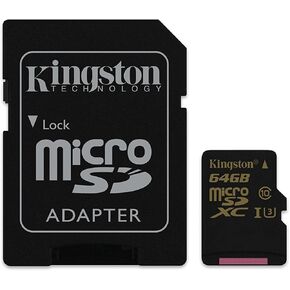 Kingston Digital 64GB Microsdhc Class U3 UHS-I 90R/45W + SD Adapter (SDCG/64GB) in Kuwait