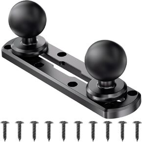 7" Tough-Track Mount with 2 PCS 1.5" Ball T-Bolt Base for Kayak Boat, Compatible with RAM Mounts C Size 1.5" Ball Double Socket Arm, for Fish Finder Mount, Fishing Rod, Marine GPS, 10 Screws in Saudi Arabia