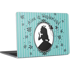 غلاف كمبيوتر محمول من Skinit متوافق مع جهاز MacBook Air 13.6in M2 (2022) - صورة ظلية مرخصة رسميًا من Disney Alice in Wonderland (رسوم متحركة) بتصميم المرآة in Kuwait